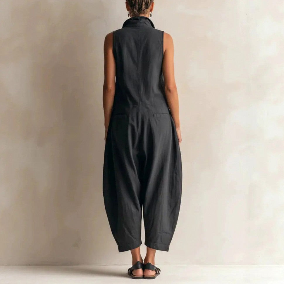 Cargo Pocket Sleeveless Jumpsuit