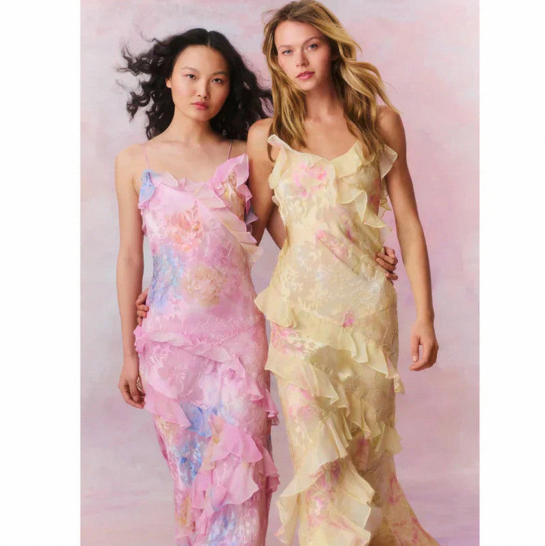 Floral Tiered Ruffle Maxi Dress