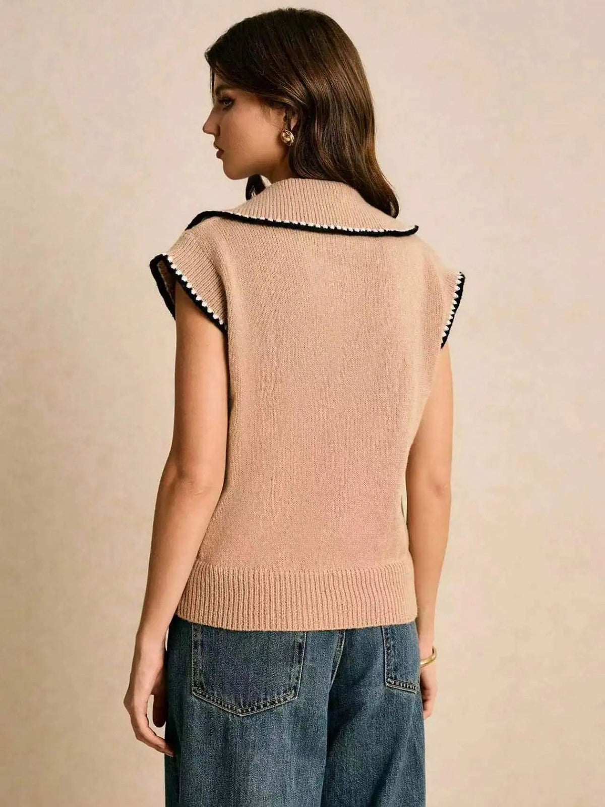 Knit Button Front Vest