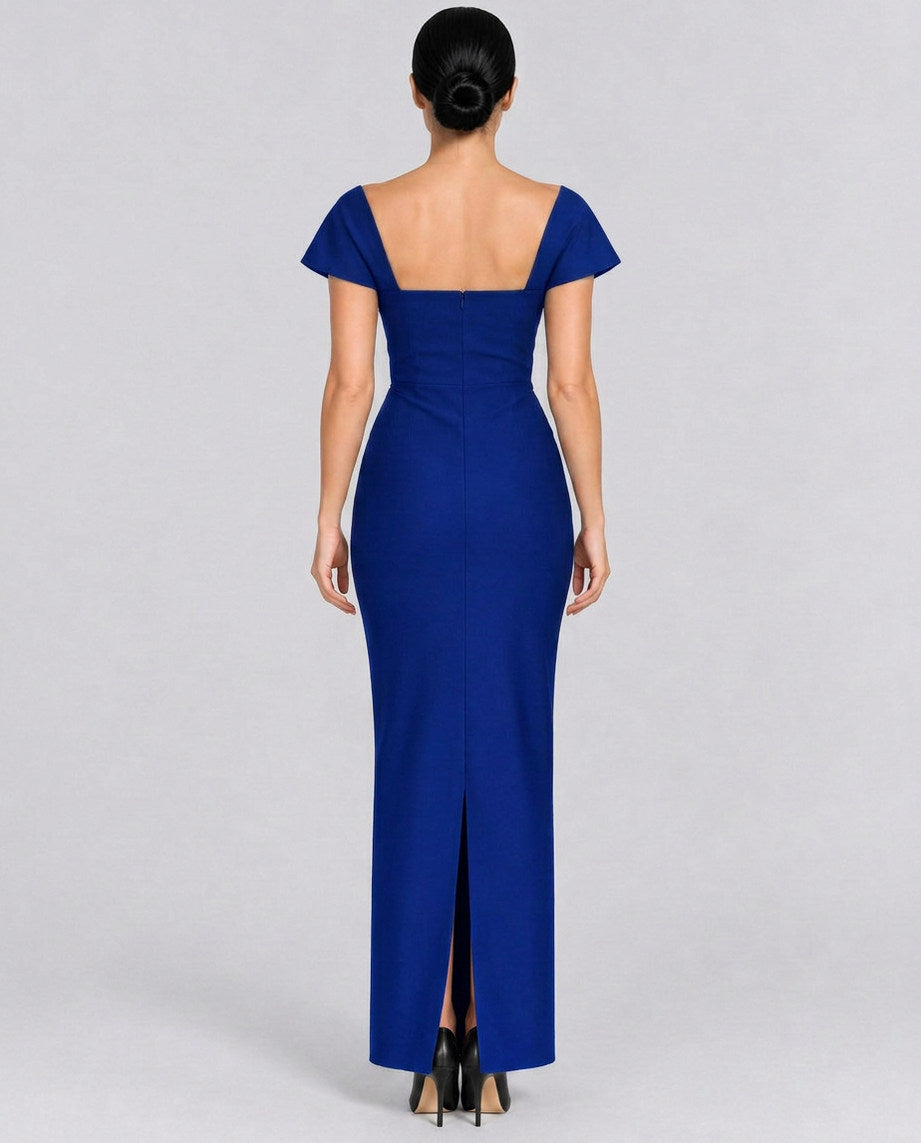 Off Shoulder Embellished Maxi Dress