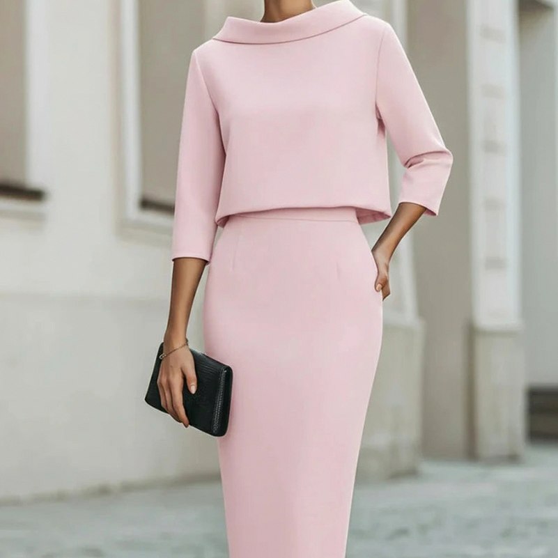 Off Shoulder Midi Two Piece Set