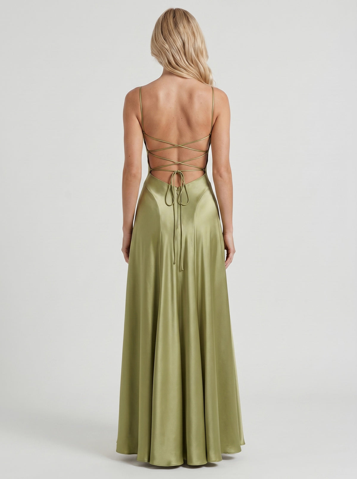 Satin Cowl Neck Maxi Dress