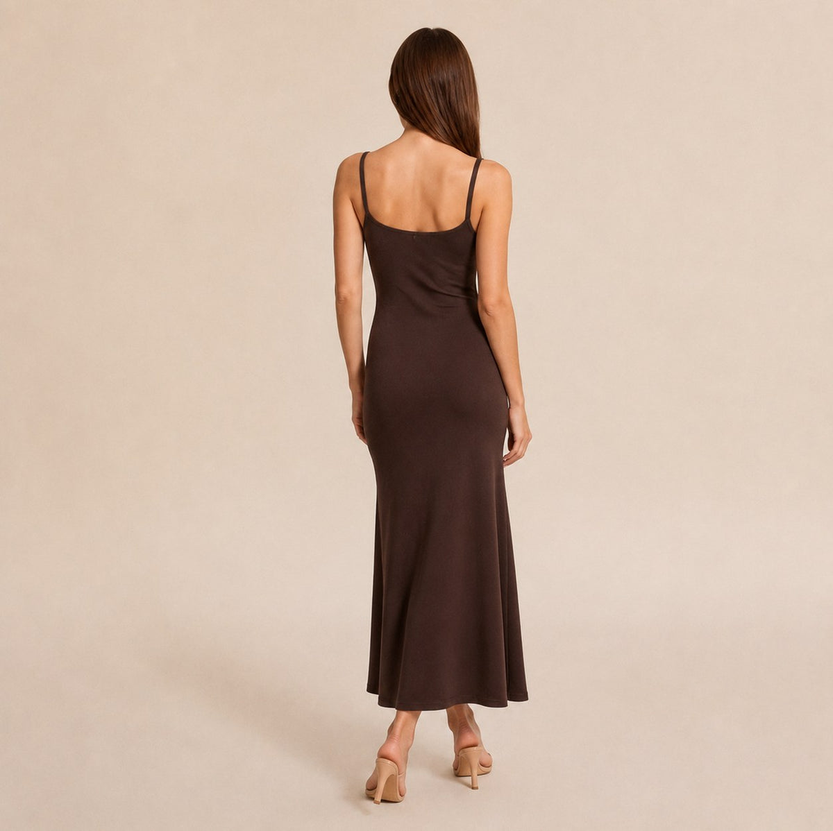 Spaghetti Strap A-Line Maxi Dress