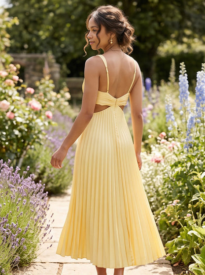 A-Line Cutout Midi Dress