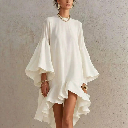 Babydoll Long Sleeve Ruffle Mini Dress