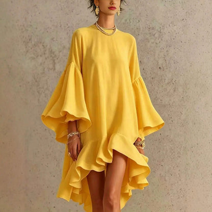Babydoll Long Sleeve Ruffle Mini Dress