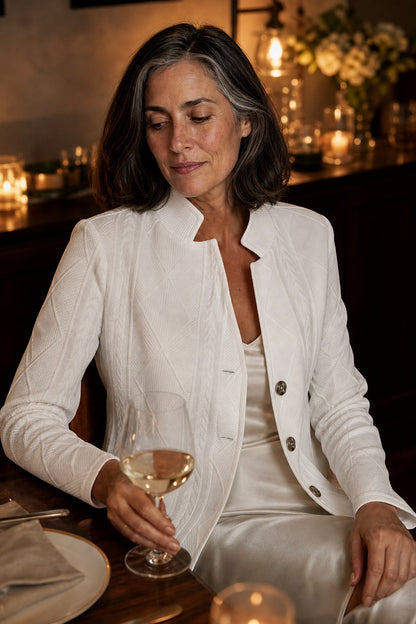Cable Knit Button Front Jacket