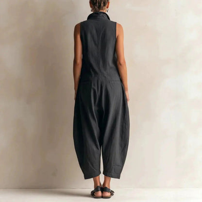 Cargo Pocket Sleeveless Jumpsuit