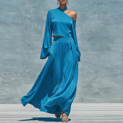 Chiffon Cutout Two Piece Set