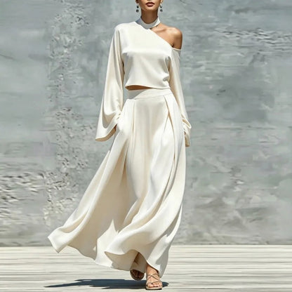 Chiffon Cutout Two Piece Set