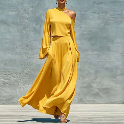 Chiffon Cutout Two Piece Set