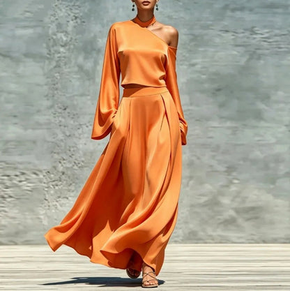Chiffon Cutout Two Piece Set