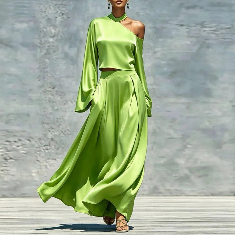 Chiffon Cutout Two Piece Set