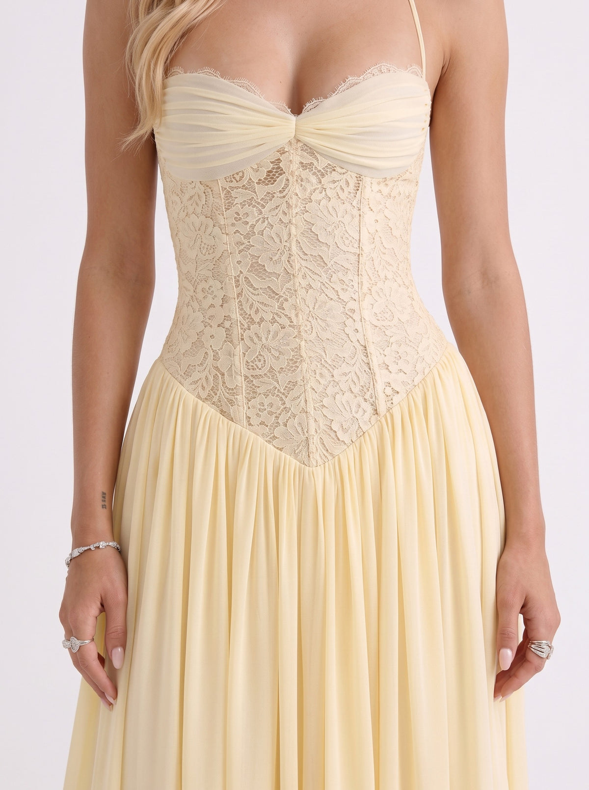 Chiffon Drop Waist Maxi Dress
