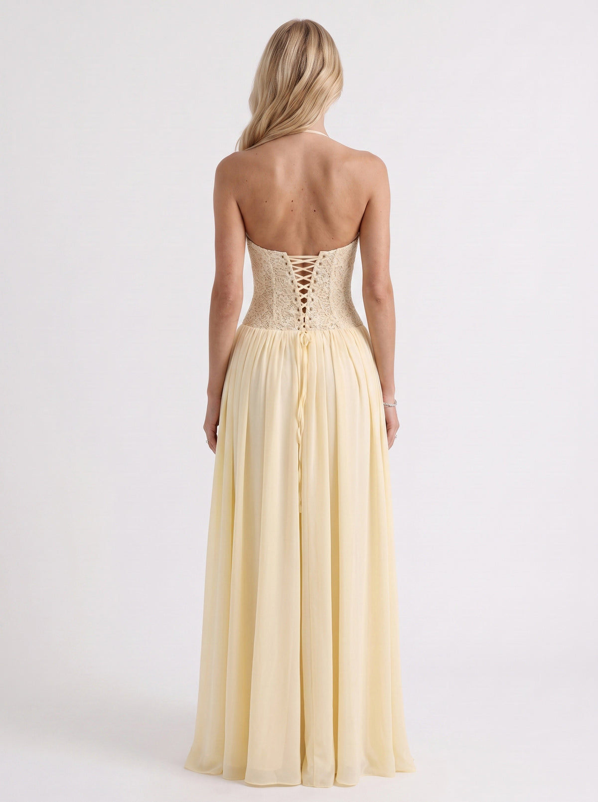 Chiffon Drop Waist Maxi Dress