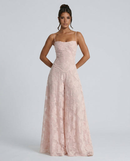 Chiffon Sweetheart Drop Waist Maxi Dress