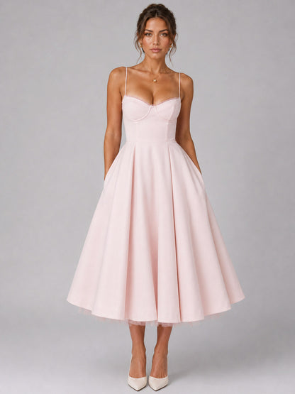 Corset Sweetheart Midi Dress