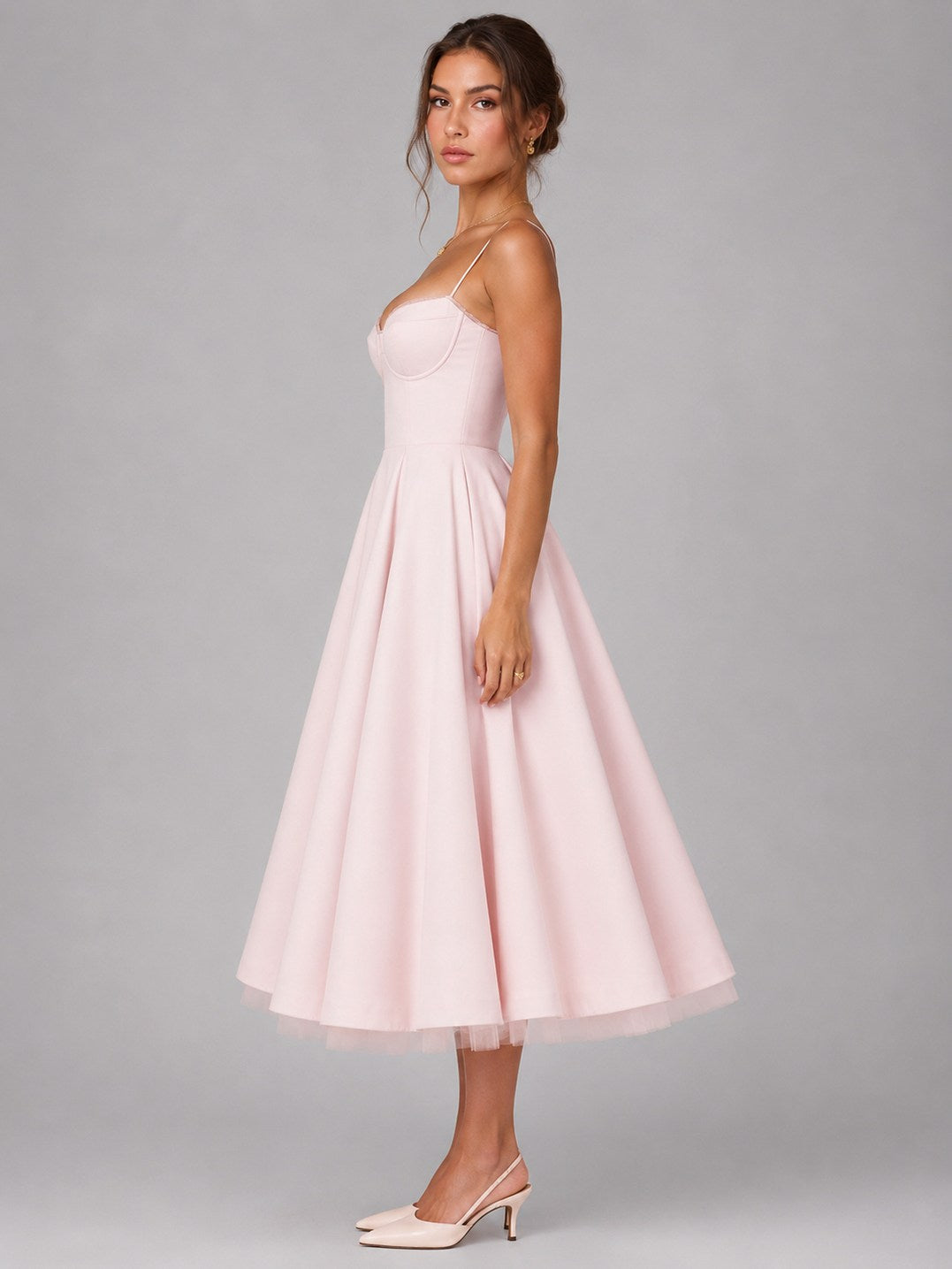 Corset Sweetheart Midi Dress