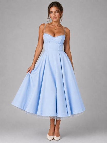 Corset Sweetheart Midi Dress
