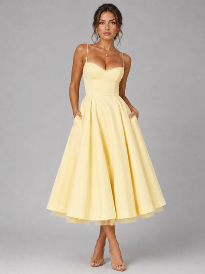 Corset Sweetheart Midi Dress