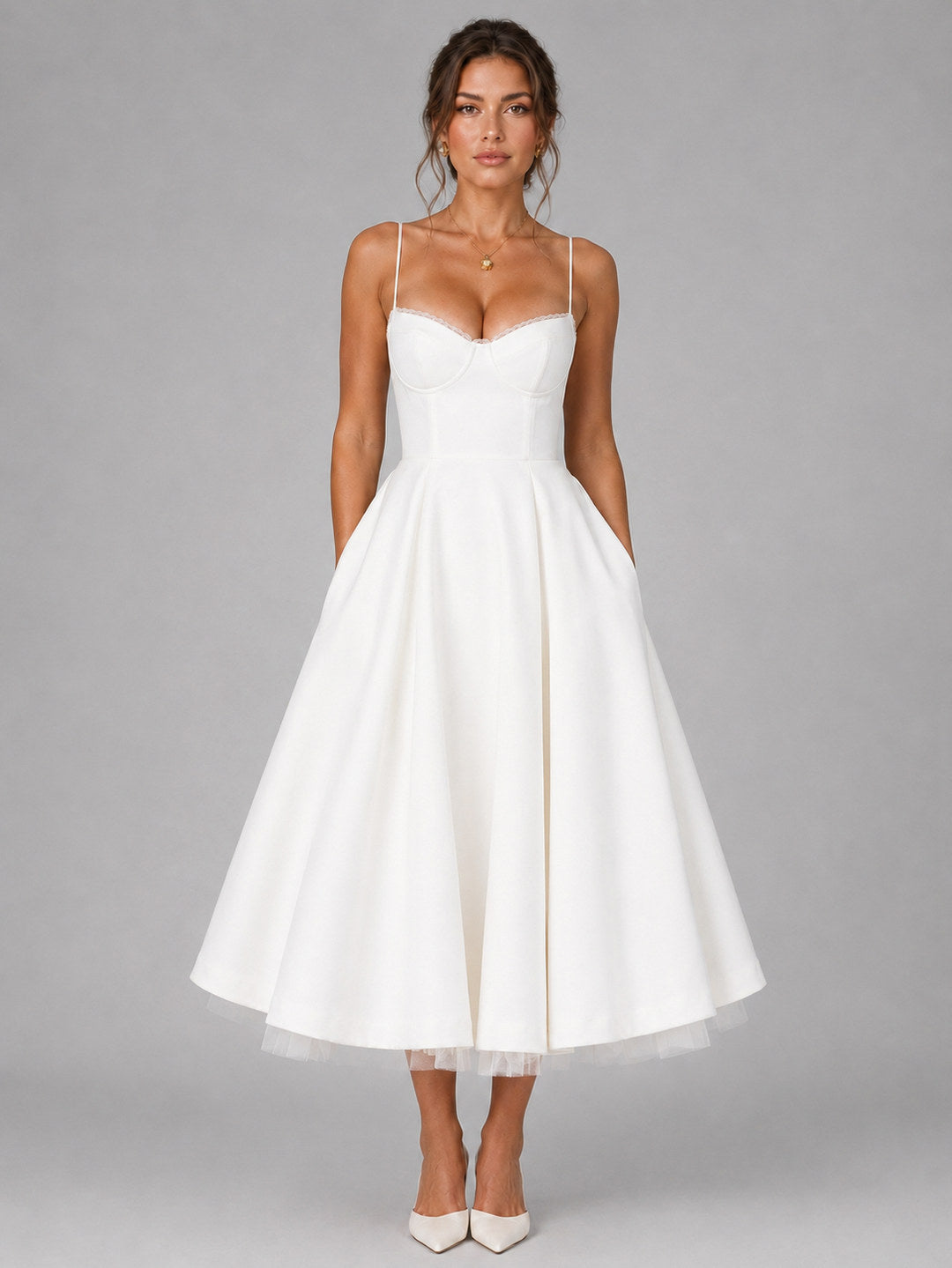 Corset Sweetheart Midi Dress