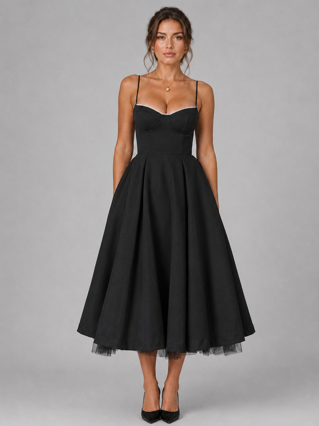 Corset Sweetheart Midi Dress