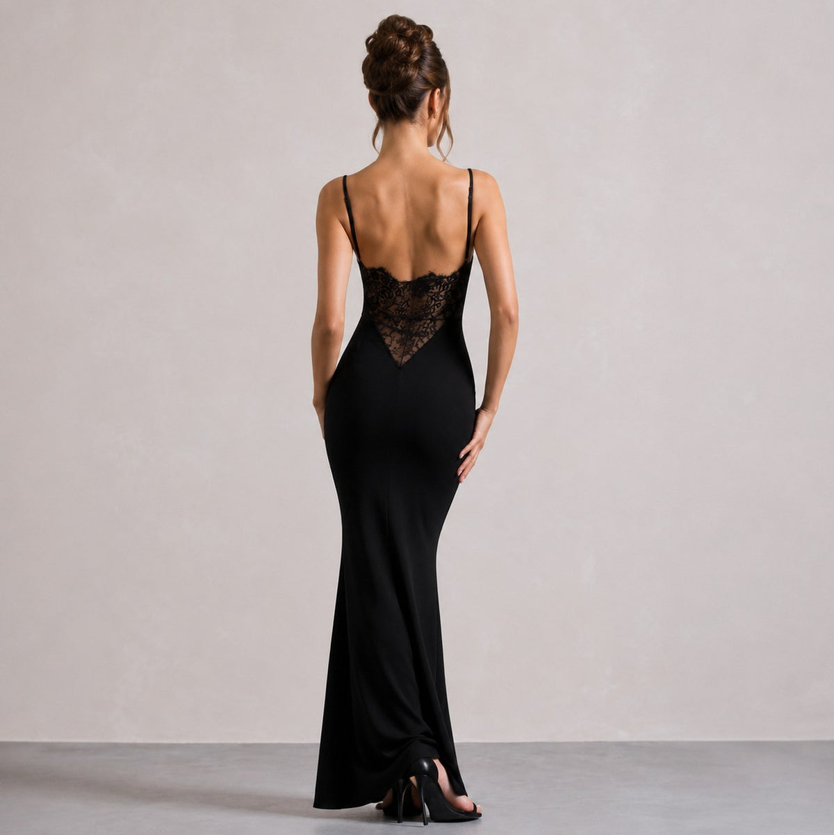 Cowl Neck Spaghetti Strap Maxi Dress