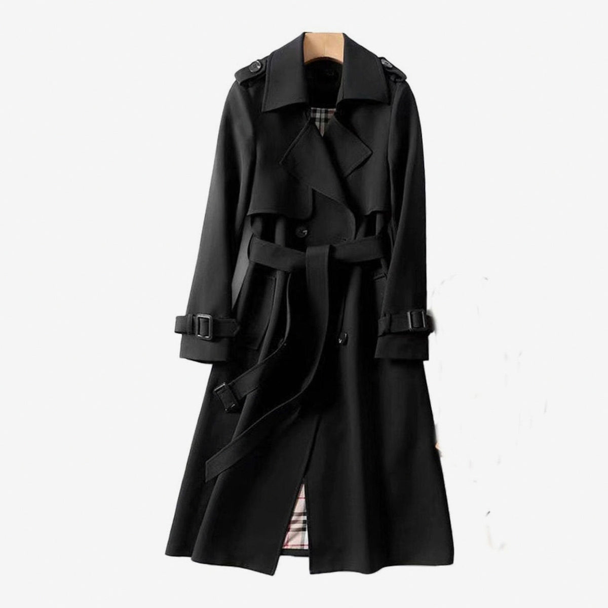 Double Breasted Belted Trench Coat