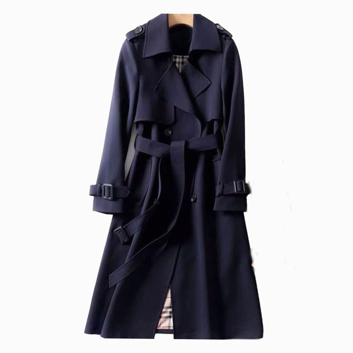 Double Breasted Belted Trench Coat