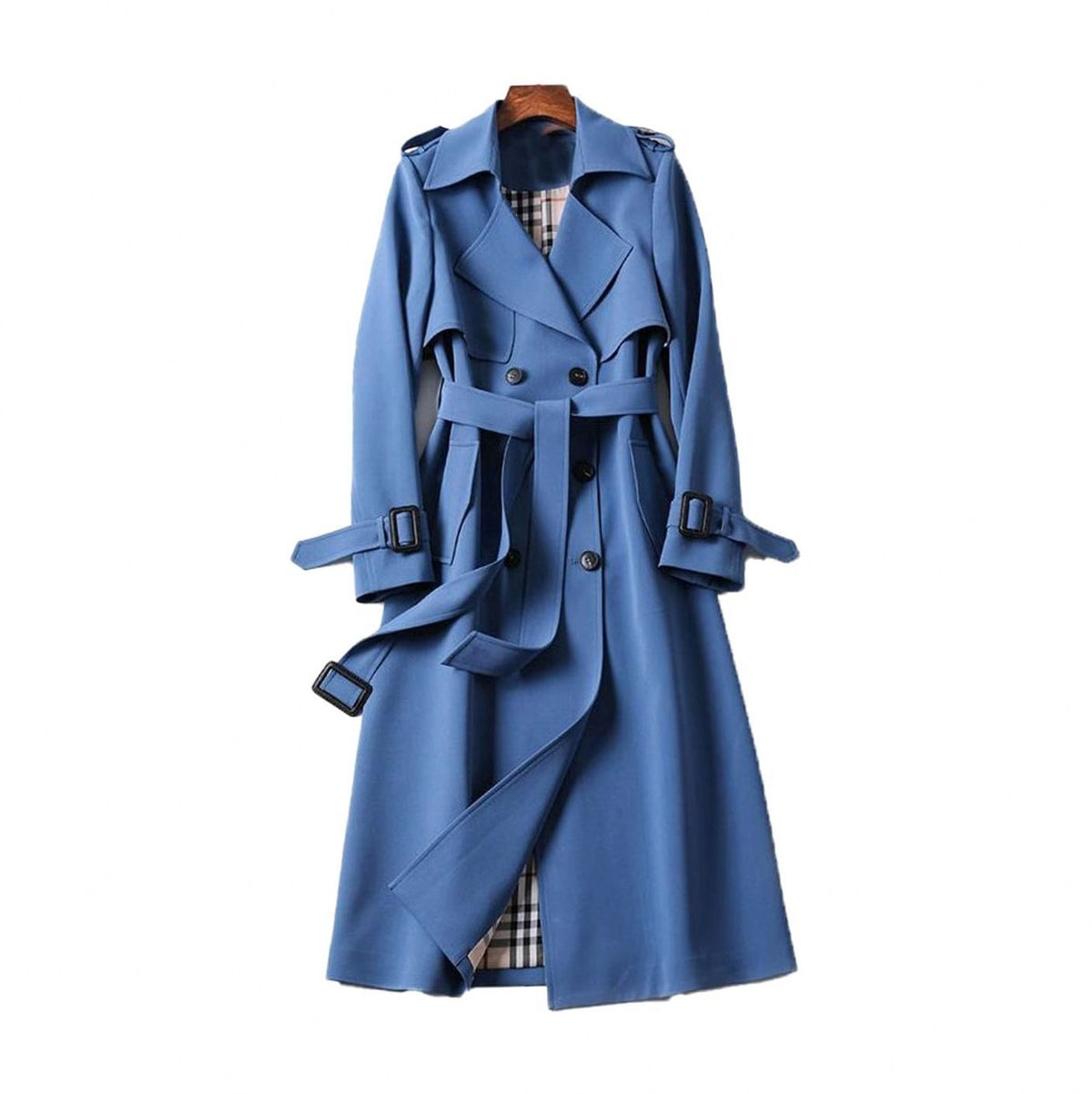 Double Breasted Belted Trench Coat