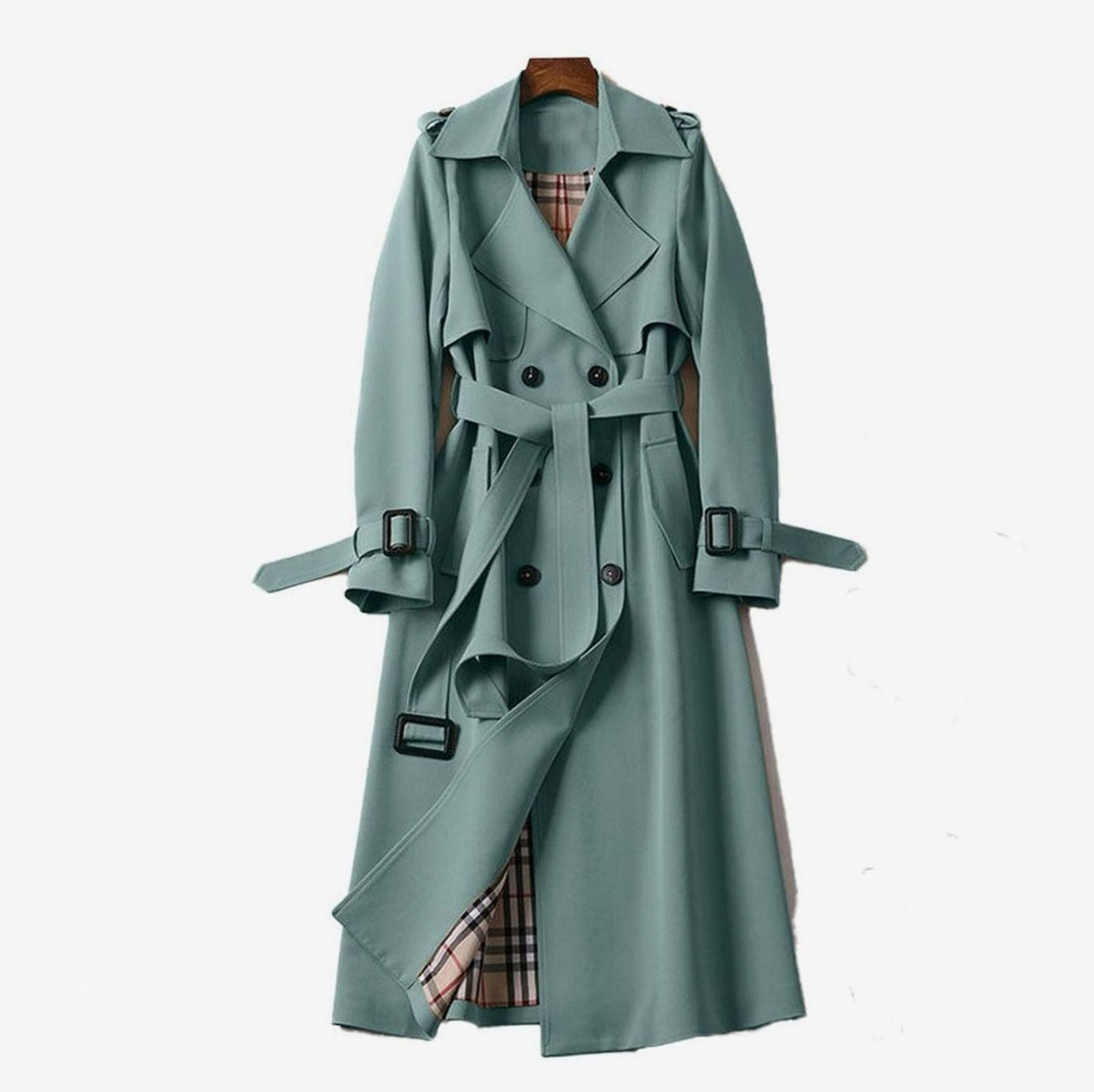 Double Breasted Belted Trench Coat