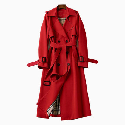 Double Breasted Belted Trench Coat