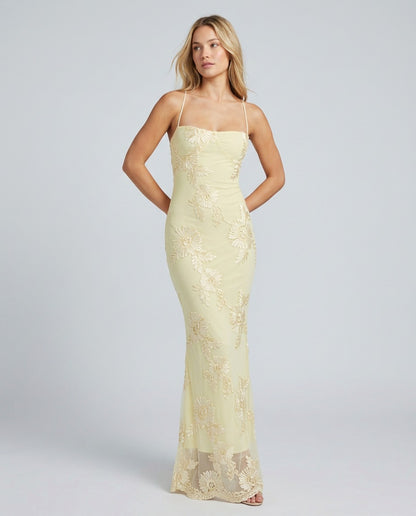 Embroidered Floral Maxi Dress