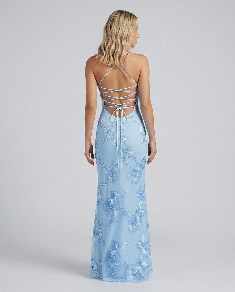 Embroidered Floral Maxi Dress