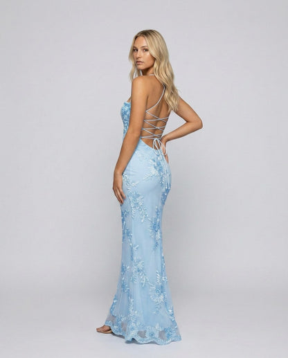 Embroidered Floral Maxi Dress