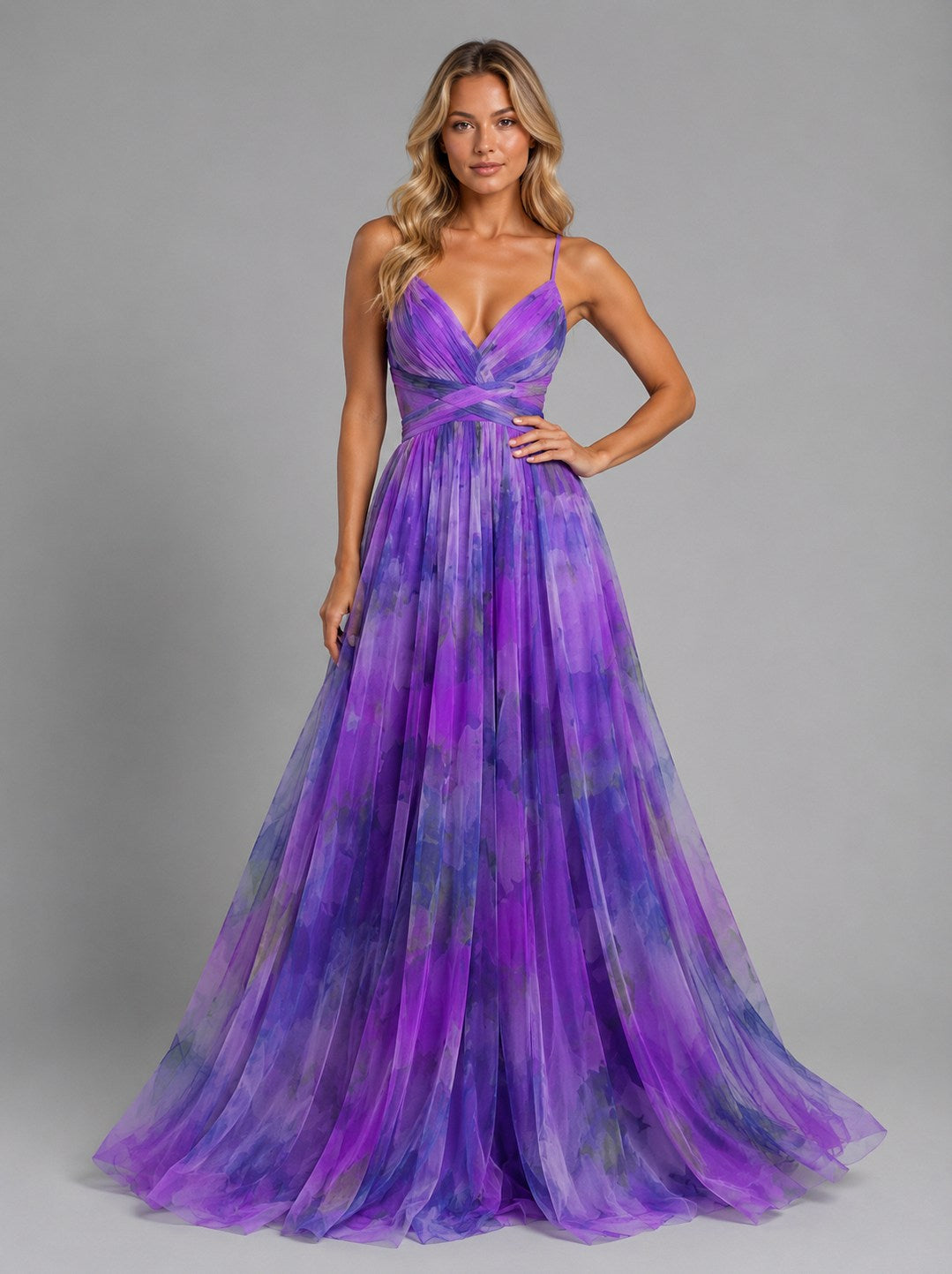 Floral Chiffon Strappy Maxi Dress
