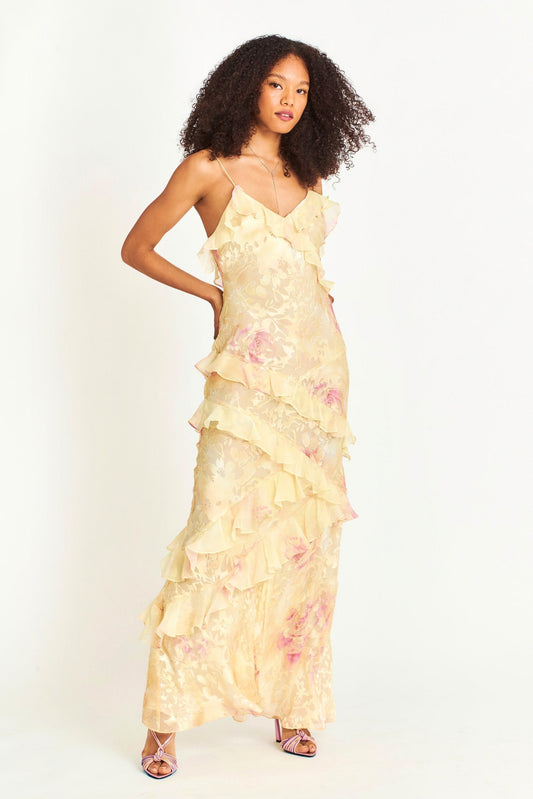 Floral Tiered Ruffle Maxi Dress