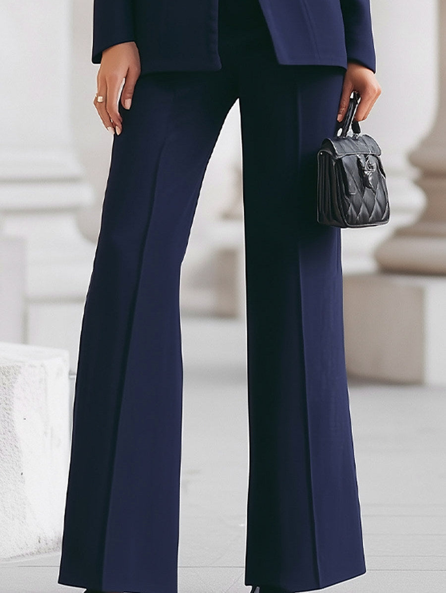 High Neck Blazer Two Piece Set