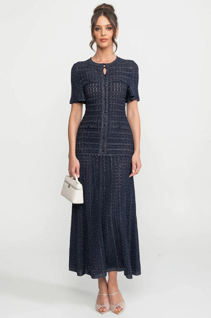 Knit Button Front Maxi Dress