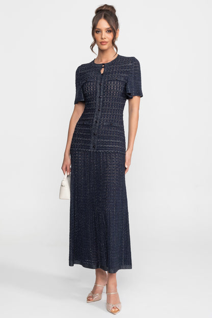 Knit Button Front Maxi Dress