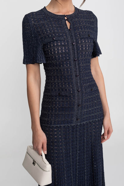 Knit Button Front Maxi Dress