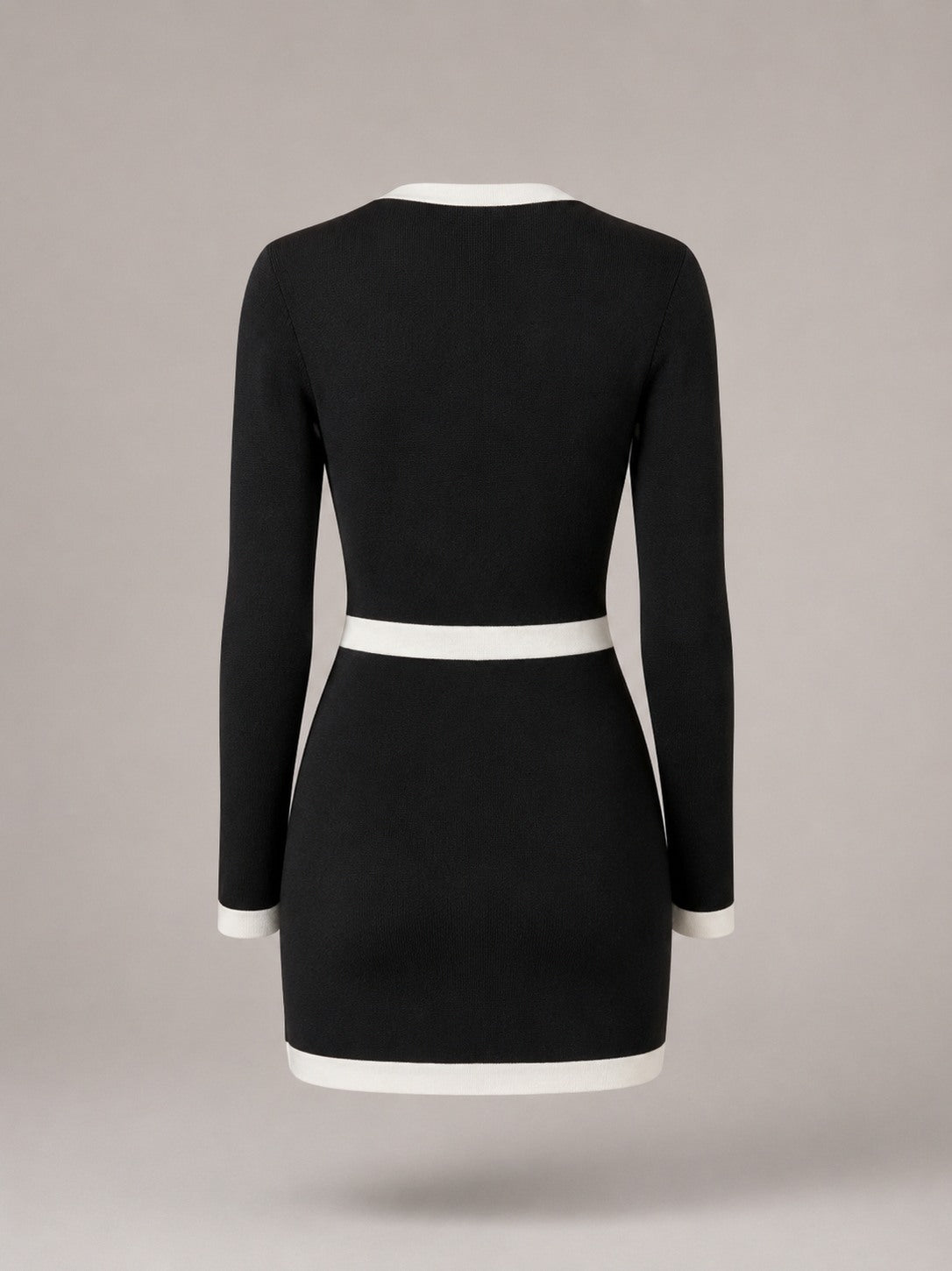 Knit Button Front Mini Dress