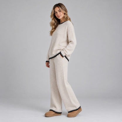 Knit Contrast Stitch Matching Set