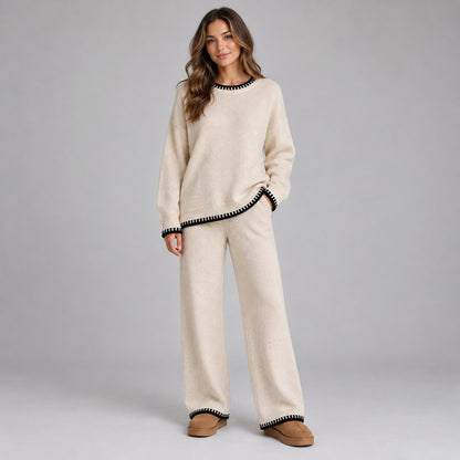Knit Contrast Stitch Matching Set