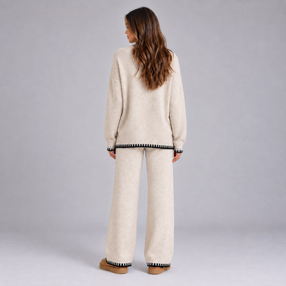 Knit Contrast Stitch Matching Set