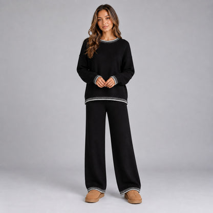 Knit Contrast Stitch Matching Set