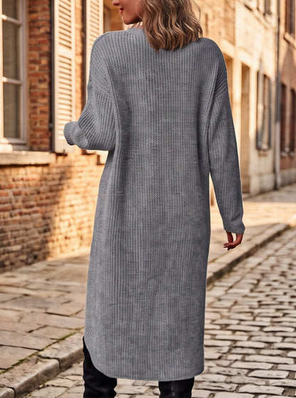 Knit Crewneck Long Sleeve Tunic Top