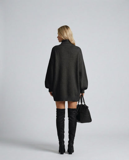 Knit Mock Neck Mini Dress