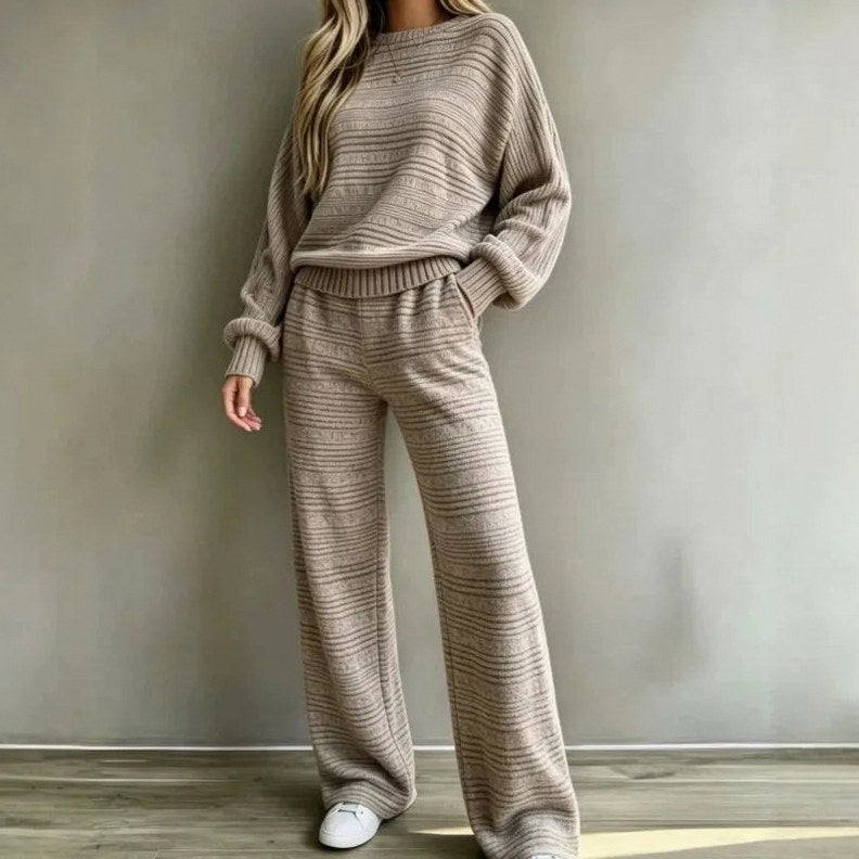 Knit Striped Matching Set