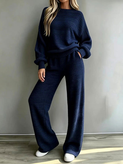 Knit Striped Matching Set